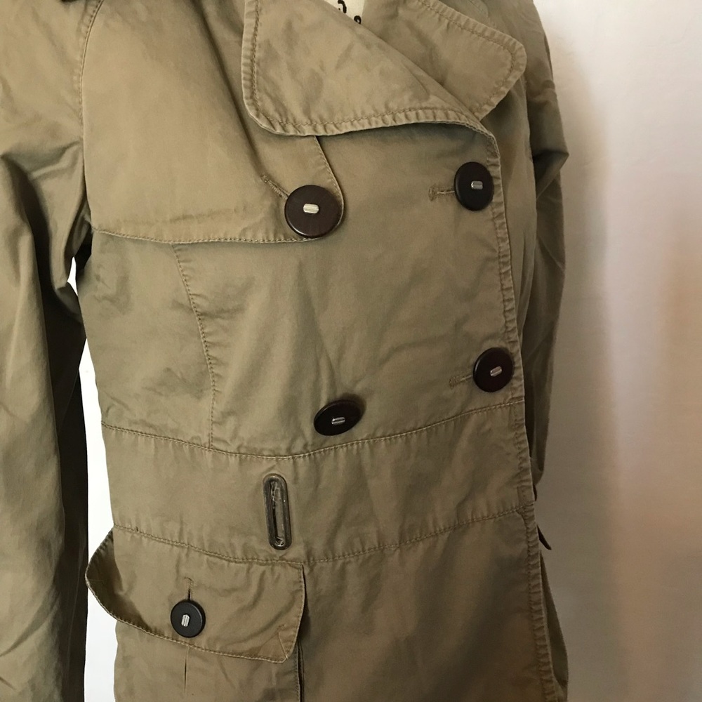 Zara Basic Army Green Utility Jacket Medium - image 2